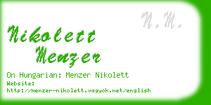 nikolett menzer business card